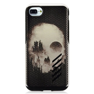 Insten Skull Hard Hybrid TPU Case For Apple iPhone SE (2020) / iPhone 8 / iPhone 7 (4.7") - Black/White by Eagle