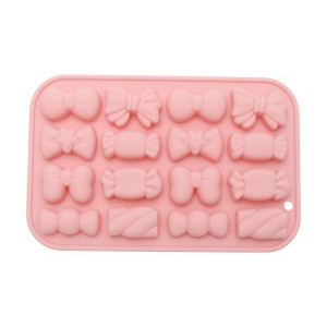 Unique Bargains Chocolate Mould 16-Cavity Candy Shape Assortment Mould Hand Wash Pink 5.91"x3.82"x0.51" 1 Pc - 1 of 4