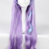 Unique Bargains Women's Curly Wigs 43" Purple with Wig Cap - 3 of 4