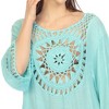 Women's Crocheted Fringed Trim Dress Cover Up - White Mark - 4 of 4