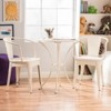 VisioGear Patio Bistro Sets, 3 Pieces Patio Dining Sets with Metal Table Top for Backyard or Poolside, White, 24.25"*24.25"*30" - 2 of 4