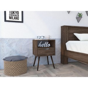 NicBex Nightstand with 1 Drawer,15.75 inch Bedside Table with Open Shelf and  Wood Legs,Modern Side Table for Bedroom,Living Room - 1 of 4