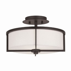 Livex Lighting Wesley 2 - Light Semi-Flush Mount in  Bronze - 1 of 1