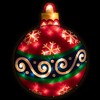 Northlight 19.5" Lighted Red Christmas Ornament Window Silhouette - 2 of 4