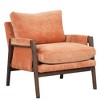 CAVINAS Velvet Accent Chair with Mid-Height Curved Back and Metal Legs,Modern Upholstered Living Room Chairs,Reading Chairs for Living Room - 2 of 4