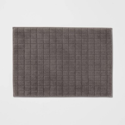 Unique Bargains Cobblestone Pattern Bathroom Rugs Polyester Bath Mat  Machine Washable Gray 23.62x15.75 : Target