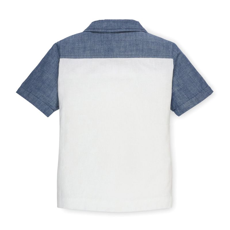 Hope & Henry Boys' Linen Short Sleeve Camp Shirt, Kids, 4 of 7