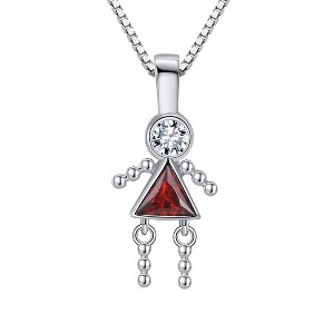 Little Girl or Boy Baby Birthstone Pendant Necklace for Mom or Grandma Ginger Lyne Collection - 1 of 4