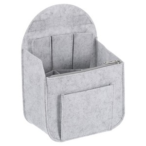 Unique Bargains Protective Lining Makeup Bags and Organizers Encrypted Felt Purse Insert 7.7" x 5" x 11" - 1 of 4
