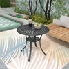 30.71-inch Cast Aluminum Patio Dining Round Table with a 1.88-inch Umbrella Hole - 3 of 4