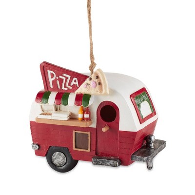 7" Pizza Food Truck Polyresin Birdhouse - Zingz & Thingz