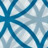 LunaLulinlk Teal and Blue PEVA Shower Curtain, 70" x 72" - 3 of 4