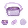 Unique Bargains Clear Double Pull Style Running Waist Pack 1 Pc - 3 of 4