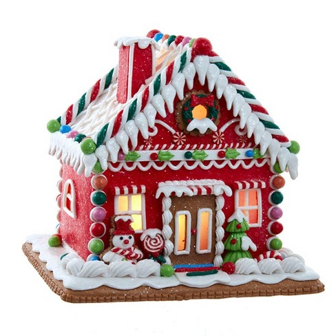 Kurt Adler 9-inch Red Gingerbread House With C7 Bulb : Target