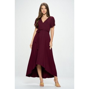 WEST K Women's Georgia Faux-Wrap Dress with High-Low Hem and Tie Waist - 1 of 4