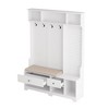 Dexmalle Hallway Hall Tree with Cushioned Bench,Coat Rack,Storage Shelves and Pegboard - 3 of 4