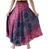 Women's Boho Maxi Skirt - Floral Print Long Flowy Skirt Bohorose Pink - 3 of 4