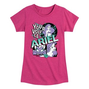 Girls' - Disney - Ariel Pop Fitted Short Sleeve Graphic T-Shirt - 1 of 4