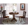 3-Piece Mahogany Finish Solid Wood Top - Dining Room Set - Seats-4 - 2 of 4