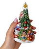Festive Snowman and Christmas Tree Glass Ornament| OrnamentallyYou - 4 of 4