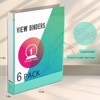 Itopfox 3 Ring Binders with Clear View Covers, 1 Inch Round Rings, Assorted Colors, 6 Pack, No-Gap Rings for School, Office, Home - 3 of 4