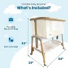 Motherly Haven Baby Bassinet Bedside Sleeper, Portable Crib for Newborns, Adjustable 7-Height Auto-Lock, with Wheels, Soft Mattress & Breathable Mesh - 2 of 4