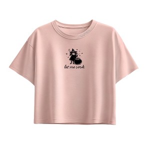 Girls' Instant Message Let Me Cook Witch Short Sleeve Boxy Graphic