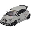 ABARTH 595 LB-Works x Abas Works "Fighters" Matt Gray Ltd Ed 1/64 Diecast Model Car by Mini GT - 4 of 4