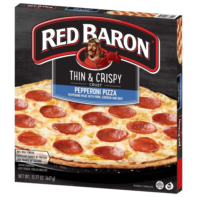 Red Baron Frozen Pizza Thin &#38; Crispy Pepperoni - 15.77oz, 3 of 12