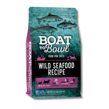 Boat To Bowl Fish, Salmon and Wild Seafood Flavor Recipe Dry Cat Food - 3.5lbs