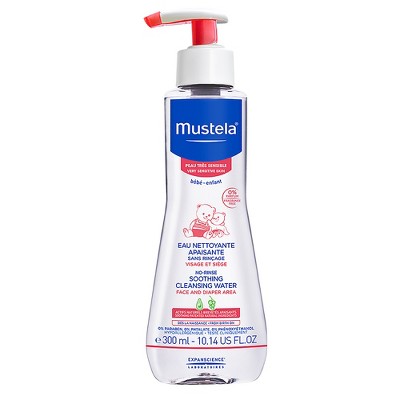 Mustela Sensitive No Rinse Soothing Cleansing Baby Micellar Water Fragrance Free - 10.14 fl oz