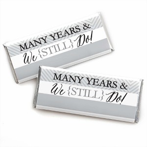 Big Dot of Happiness We Still Do - Wedding Anniversary Party - Candy Bar Wrappers Party Favors - Set of 24 - 1 of 4