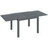 Maggift Patio End Table, Rectangular Outdoor Dining Table with All-Weather Faux Wood Top for Garden, Lawn, Patio, Gray, 30.5"*82.7"*37.4" - 3 of 4