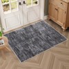 Modern Washable Rugs Abstract Area Rug Non Slip Low Pile Accent Rugs for Living Room Bedroom - 2 of 4