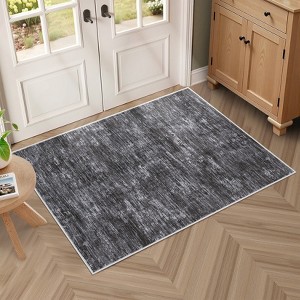 Modern Abstract Area Rug Washable Rug - 1 of 4