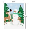 10ct Blank Christmas Cards Boxed with Envelopes Festive Snowman and Friends - 4 of 4