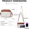 Quilted Crossbody Bags for Women Vegan Leather Purses Small Shoulder Handbags with Wide Strap - 3 of 4