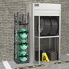 VEVOR Refrigerant Tank Rack, with 3 x 30lbs and Other 3 Small Bottle Tanks, Cylinder Tank Rack 12.79x12.99x47.12 in - 2 of 4