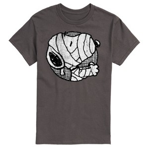 Men's - Peanuts - Mummy Costume Halloween Snoopy Short Sleeve Graphic T-Shirt - 1 of 4