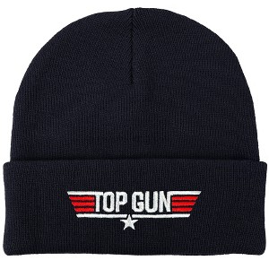 Top Gun Logo Knit Beanie for Men and Women, Navy - 1 of 4