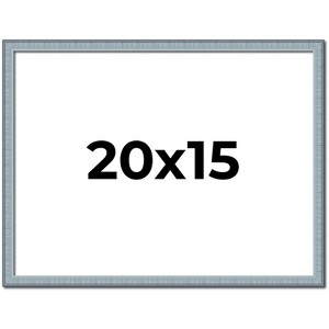 PosterPalooza | Textured Blue Picture Frame - UV Acrylic, Backing Board, Hanging Hardware Included - 1 of 4