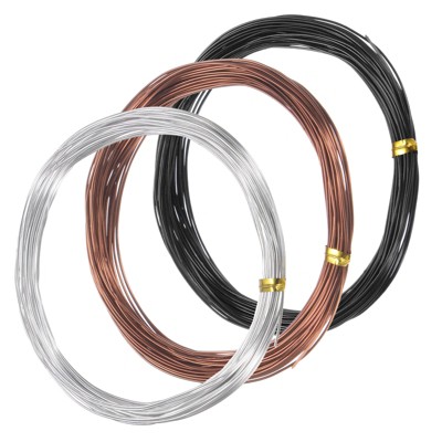 Unique Bargains Aluminum Gardening Bonsai Training Wire 3 Rolls
