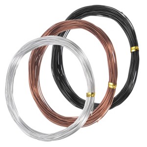 Unique Bargains Aluminum Gardening Bonsai Training Wire 3 Rolls - 1 of 4