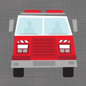 Oopsy Daisy's Ways To Wheel - Fire Truck Canvas Wall Art - Size 10x10 - 1 of 1