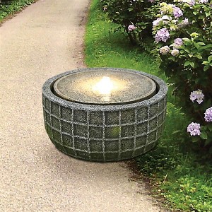 Design Toscano Stone Basket Bubbling Garden Fountain - 1 of 3