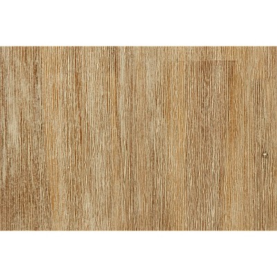 Expandable Natural Wood and Black Metal C-Shaped Side Table