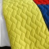 Slickblue Full/Queen 3 PC Quilt Set, Vermicelli-Quilted TC Fabric, Plaid Design, 13 Color Options, 90.5"x90.5" - 2 of 4