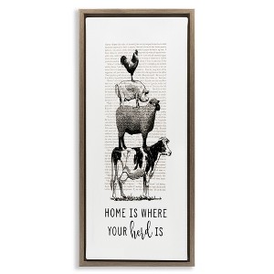 Stupell Industries Where Your Herd Family Animals, 11" x 25" - 1 of 4