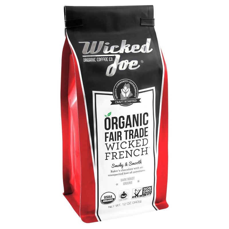 Wicked Joe Coffee Co. Wicked French Dark Roast Ground Coffee - 12oz, 1 of 4