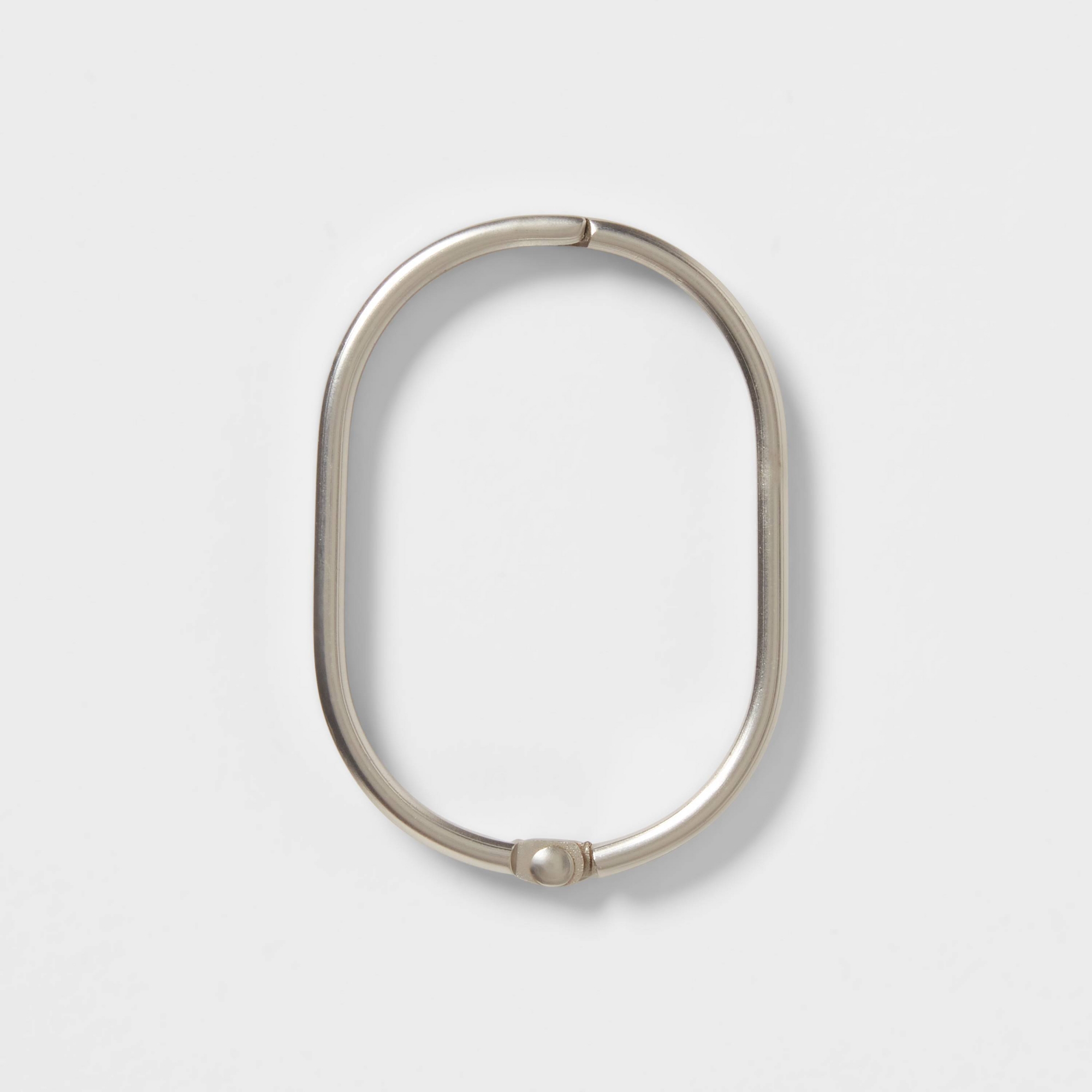 Oval Shower Curtain Rings Nickel - Threshold™